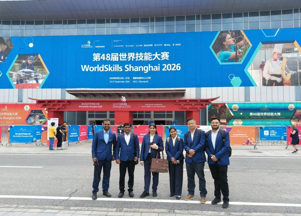 LAHI delegations pose for a photo during the WorldSkills Shanghai 2026 held at the National Exhibition and Convention Center (NECC) in Shanghai, China.